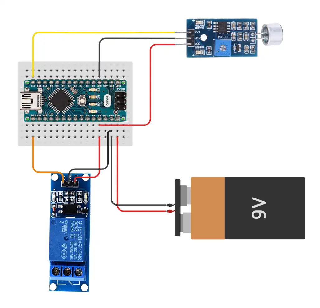 Esquema elétrico do projeto inicial